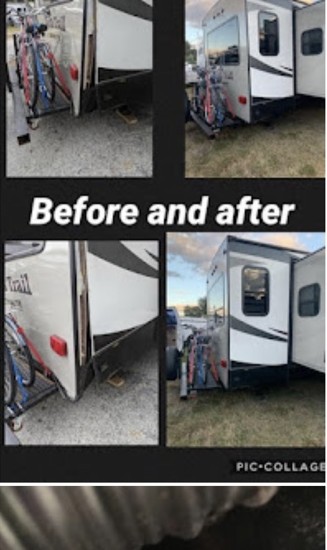 RV before and after work